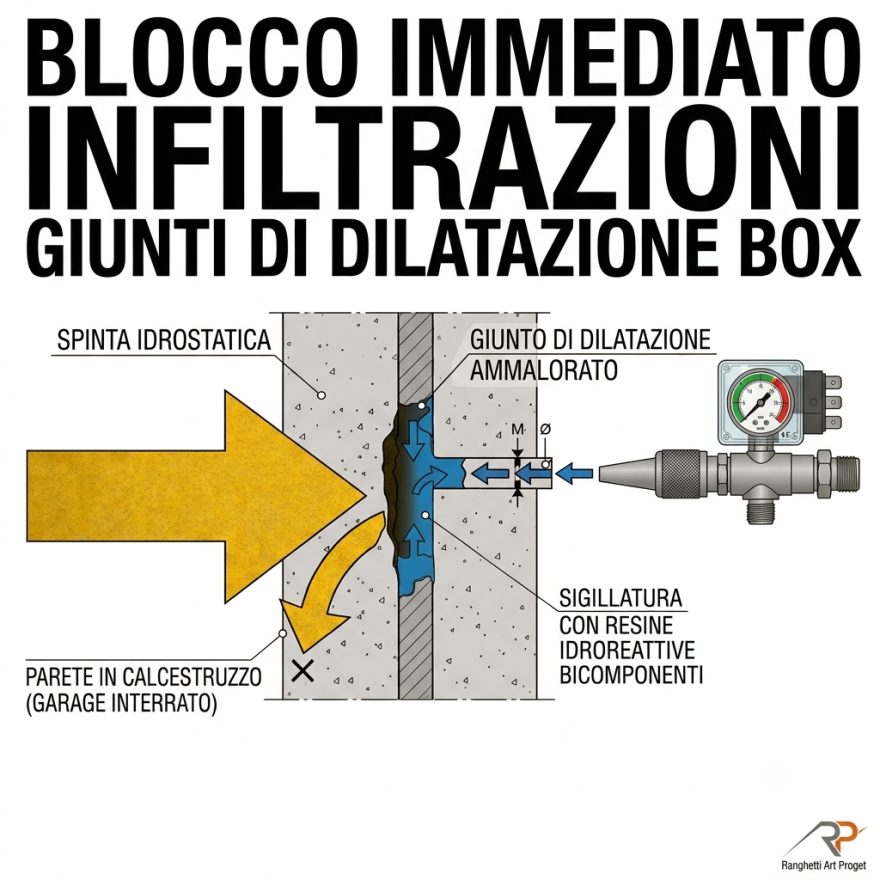Infiltrazioni Giunti e Riprese Getto Box: Soluzioni con Resine Idroreattive